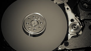 Hard drives, monochrome, technology, computer