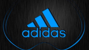black and blue Adidas logo HD wallpaper