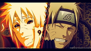 Minato and Naruto illustration