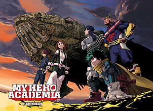 My Hero Academia digital wallpaper, Boku no Hero Academia, Midoriya Izuku, all might, Uraraka Ochako HD wallpaper
