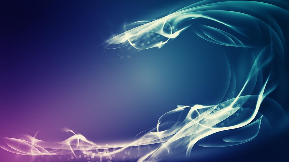 pink and teal wave light illustration HD wallpaper