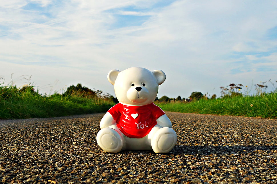 road, love, heart, rocks HD wallpaper
