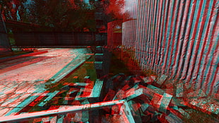 Wall,  3d,  Anaglyph,  Graphics