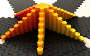 yellow abstract illustration HD wallpaper