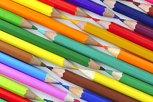 Assorted color pencils HD wallpaper