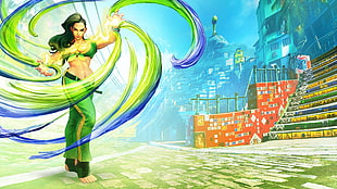 shaman embedding power digital wallpaper, Street Fighter V, laura(street fighter), PlayStation 4 HD wallpaper