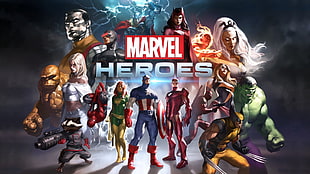 Marvel Heroes illustration, Marvel Heroes HD wallpaper