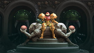 robot character digital wallpaper, Metroid, Samus Aran