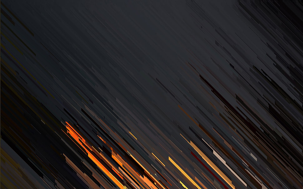 vector, orange, abstract, lines HD wallpaper