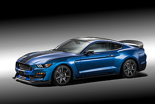 blue and black Ford Shelby coupe