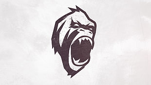 gorilla logo, gorillas, grunge, soft gradient , vector HD wallpaper