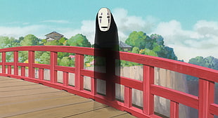 brown wooden bunk bed frame, Hayao Miyazaki, Chihiro, anime, Studio Ghibli
