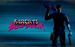 Farcry 3 Blood Dragon digital game poster, cyberpunk, video games, Far Cry 3, Far Cry HD wallpaper