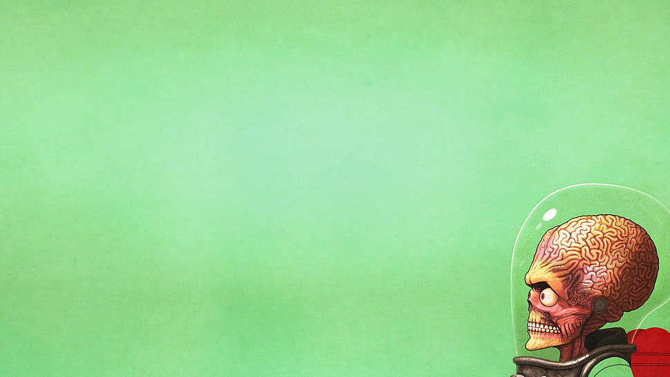 green and white floor lamp, Mars Attacks HD wallpaper