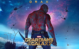 Guardians of the Galaxy digital wallpaper, Drax the Destroyer, Marvel Comics, Guardians of the Galaxy, movie poster