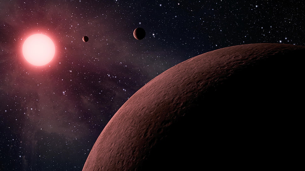 red planet, planet, space HD wallpaper