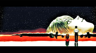man illustration, anime, Neon Genesis Evangelion
