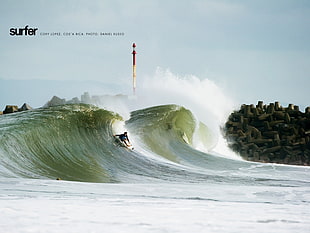 sea waves, surfing, waves, men, sea HD wallpaper