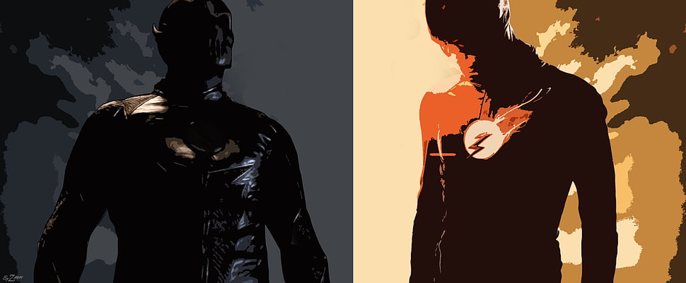 The Flash and Zoom collage, The Flash, superhero, DC Comics HD wallpaper