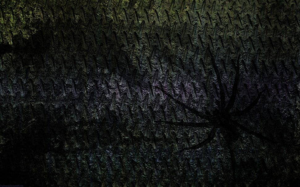 black and gray floral textile, texture, dark HD wallpaper