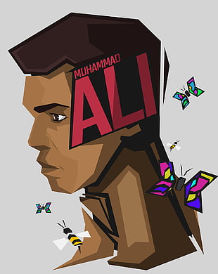 Muhammad Ali illustration, superhero, Muhammad Ali