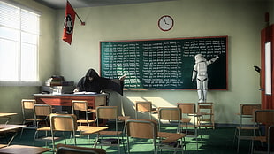 star wars storm trooper writing on board
