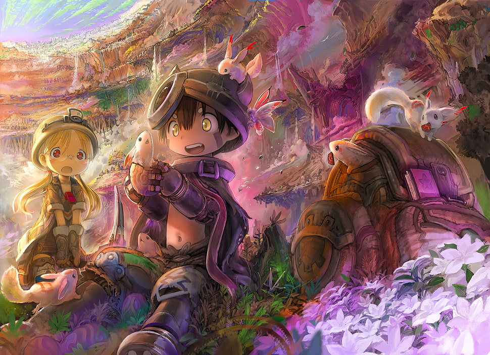 Made in Abyss digital wallpaper, Made in Abyss, Riko (Made in Abyss), Regu (Made in Abyss) HD wallpaper