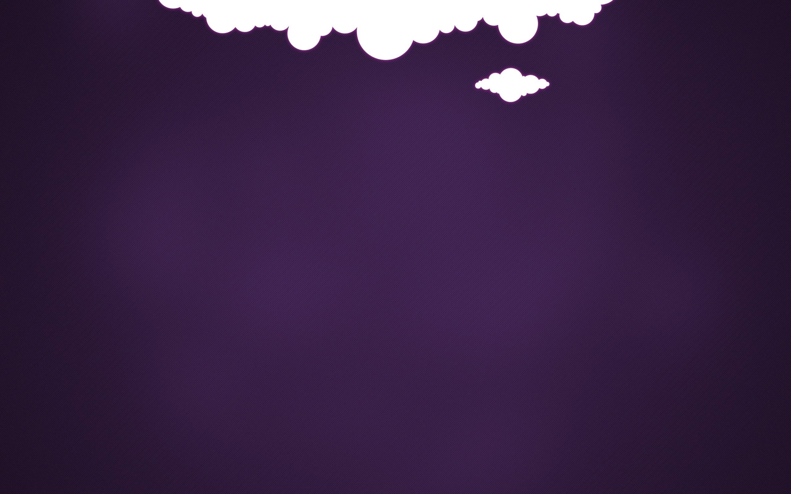 purple background with white clouds wall paper