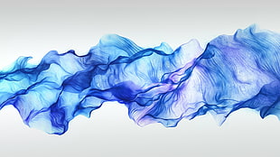 blue and purple smoke illustration