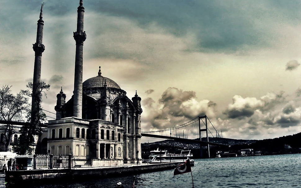 Golden Gate Bridge, Turkey, HDR, clouds, sky HD wallpaper