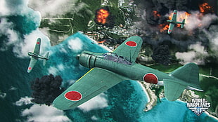 green and yellow plastic toy, World of Warplanes, warplanes, wargaming, airplane HD wallpaper