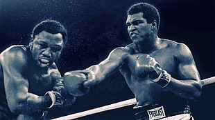Muhammad Ali poster, monochrome, Muhammad Ali, boxing, men