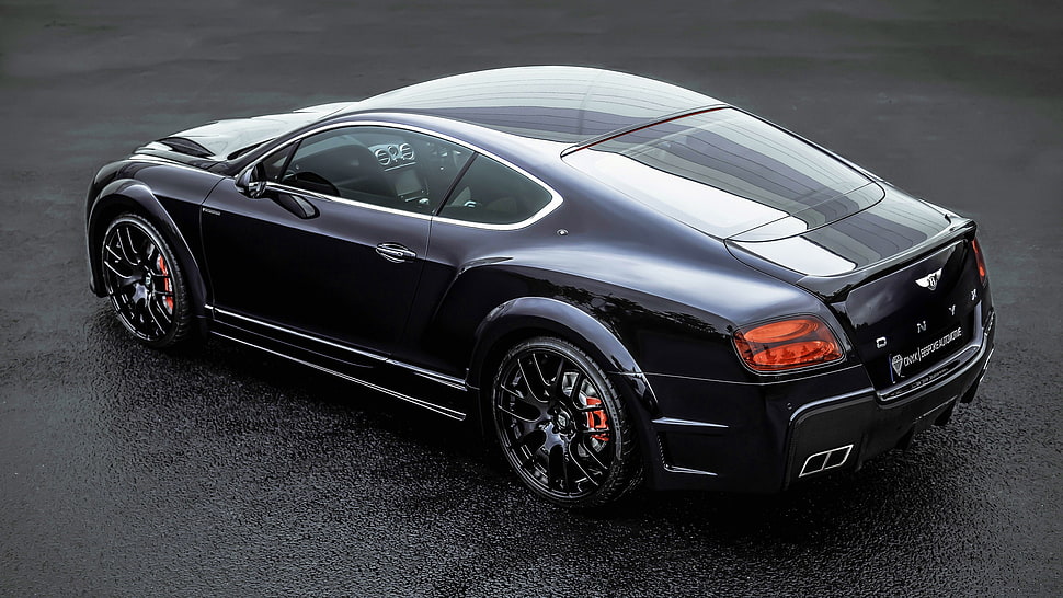 black coupe, car, Bentley HD wallpaper