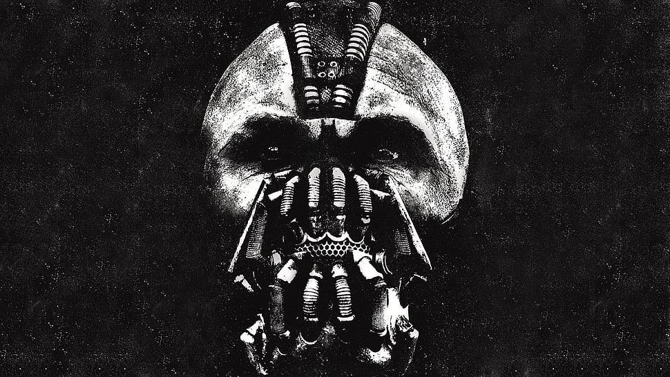 gray skull digital wallpaper, Batman, Bane, The Dark Knight Rises, movies HD wallpaper