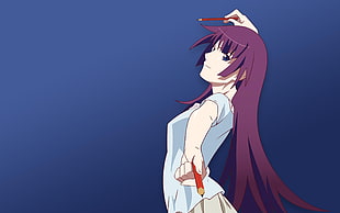 woman in white dress and brown hair anime character