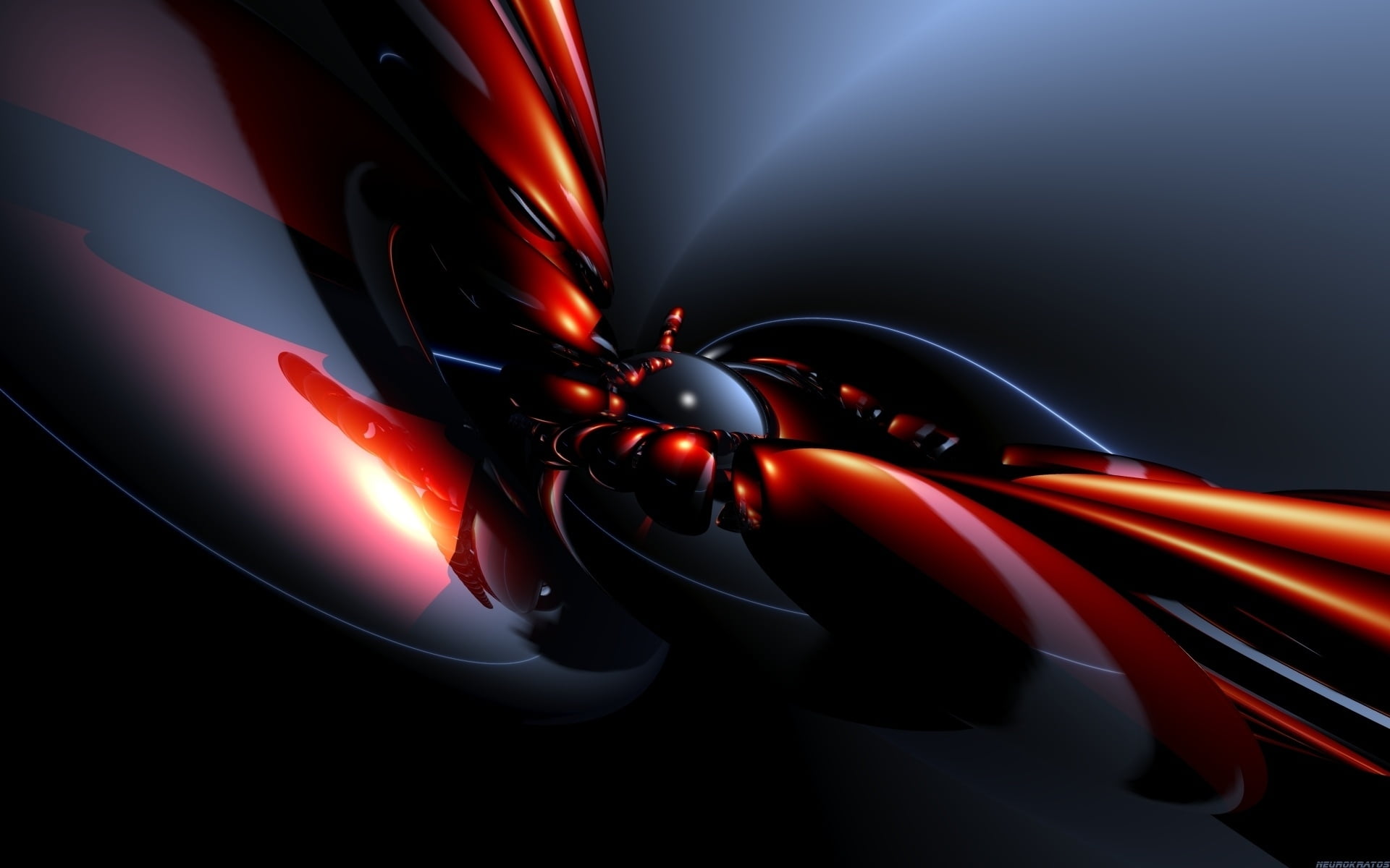 black and red lighted digital wallpaper