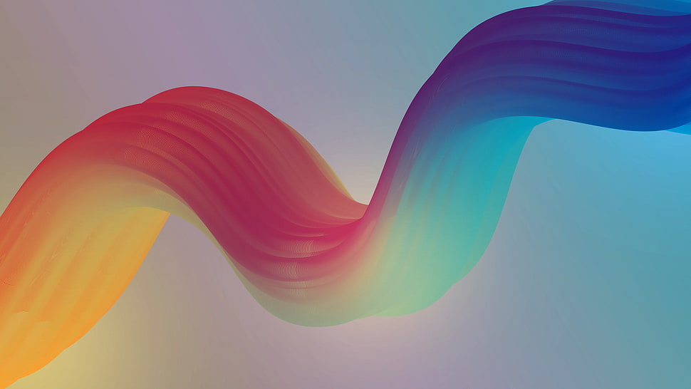 yellow, red, green, and purple smoke wallpaper, abstract, wavy lines, digital art, colorful HD wallpaper