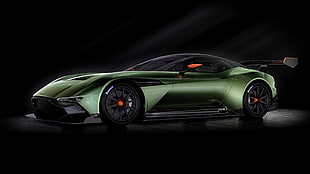 green sports car, car, Aston Martin