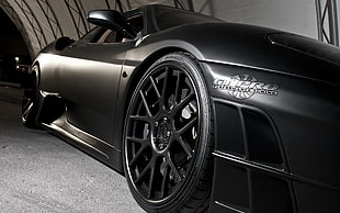 black coupe, car, Ferrari, black cars, vehicle