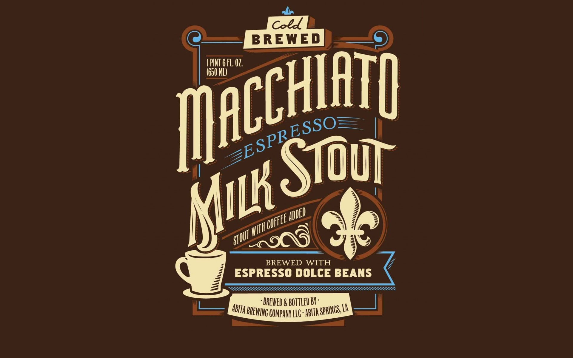 brown Macchiato Milk Stout poster