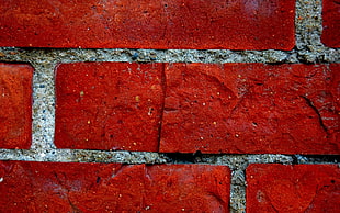 red concrete brick, texture, wall