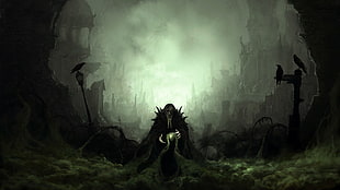 Grim Reaper painting HD wallpaper