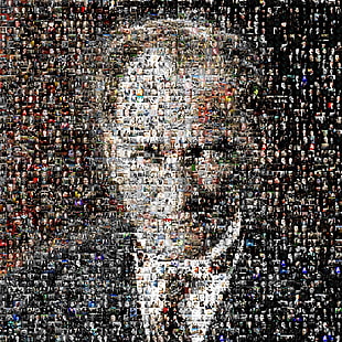 mosaic photo of male portrait