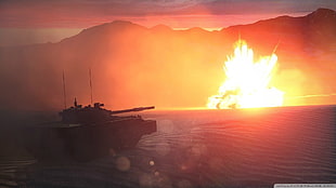 black battle tank screenshot, Battlefield 4, battlefield 4: night operations HD wallpaper