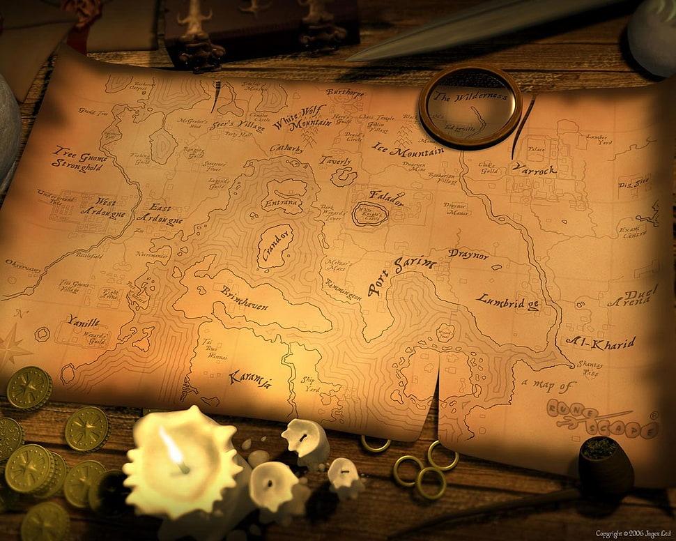 brown and black map illustration HD wallpaper