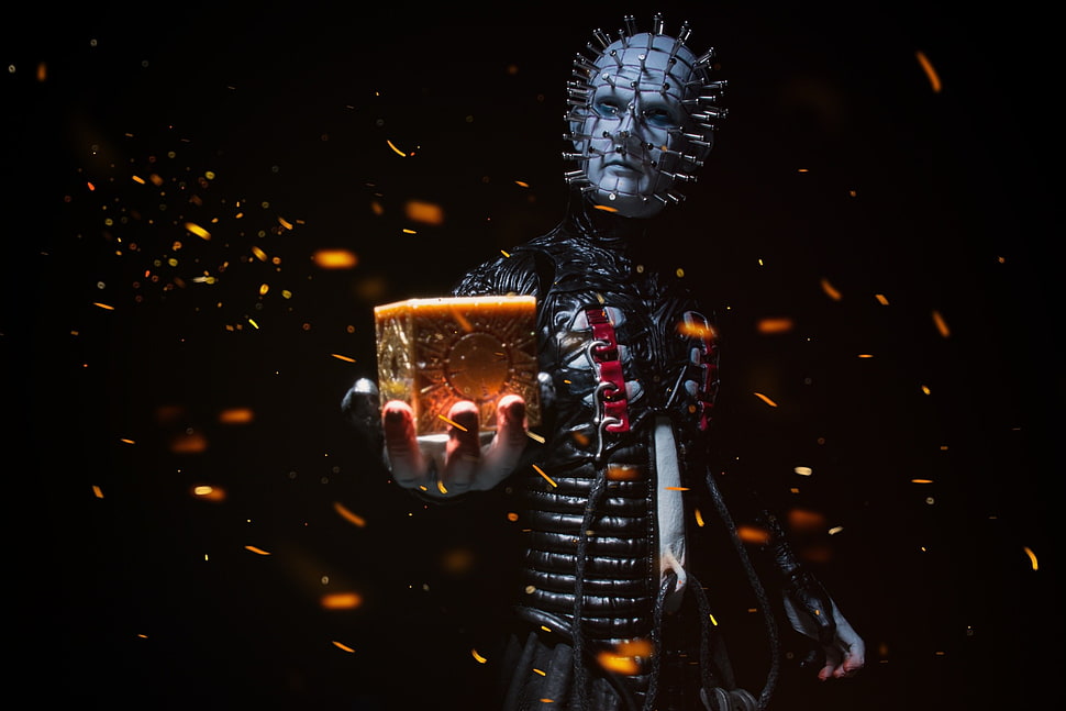 black and gray car engine, Hellraiser, Pinhead (Hellraiser), Lemarchand's box HD wallpaper