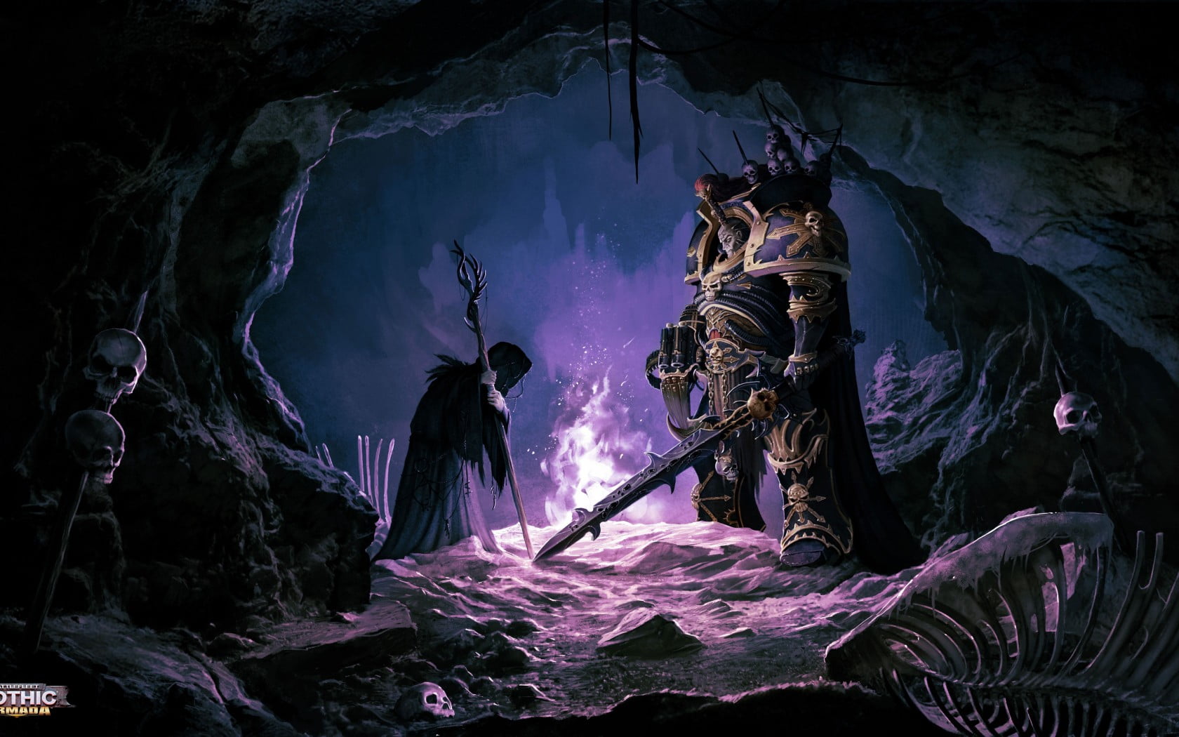 painting of knight and witch talking