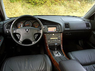black Acura interior view