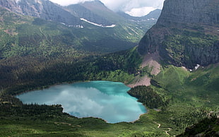 lake, lake, mountains