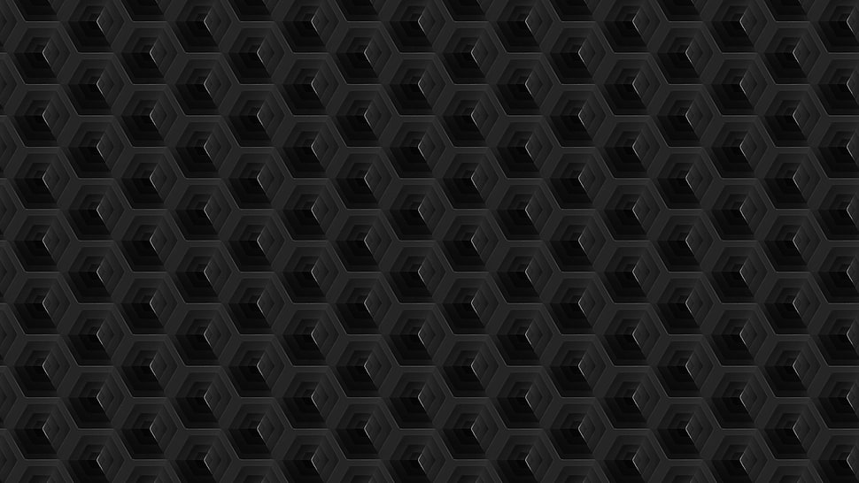 black and gray area rug, dark, black, cube, square HD wallpaper